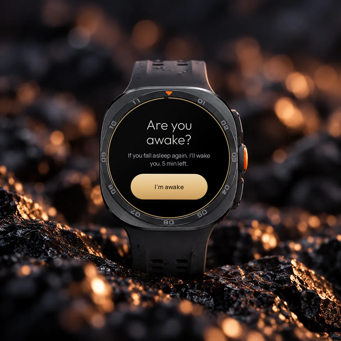 Galaxy Watch Ultraが「起きていますか?」と確認